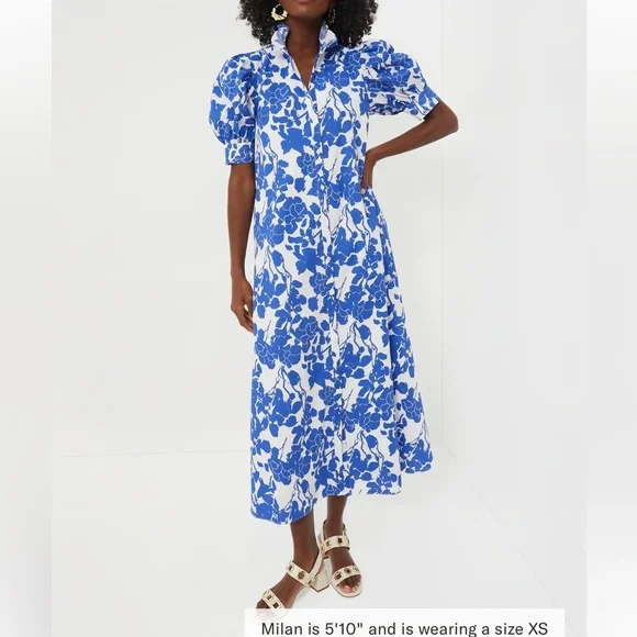 hyacinth house blue floral dress Bardot Bridesmaid Dress in Dusty Blue Tulle – TH&TH